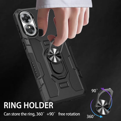 Ring Holder Armor Hybrid Phone Case, For OPPO A17