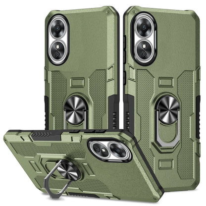 Ring Holder Armor Hybrid Phone Case, For OPPO A17