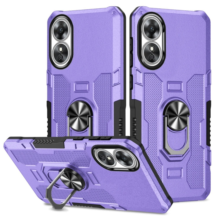 Ring Holder Armor Hybrid Phone Case, For OPPO A17