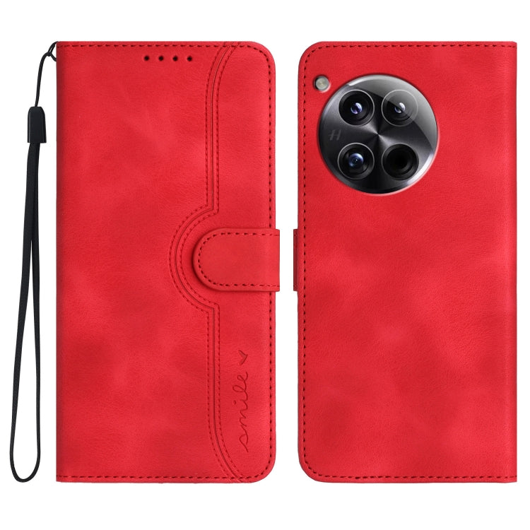 Heart Pattern Skin Feel Leather Phone Case, For OnePlus Ace 5 / 13R Global, For OnePlus 12, For OnePlus Ace 2V, For OnePlus Nord 2 5G