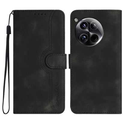 Heart Pattern Skin Feel Leather Phone Case, For OnePlus Ace 5 / 13R Global, For OnePlus 12, For OnePlus Ace 2V, For OnePlus Nord 2 5G
