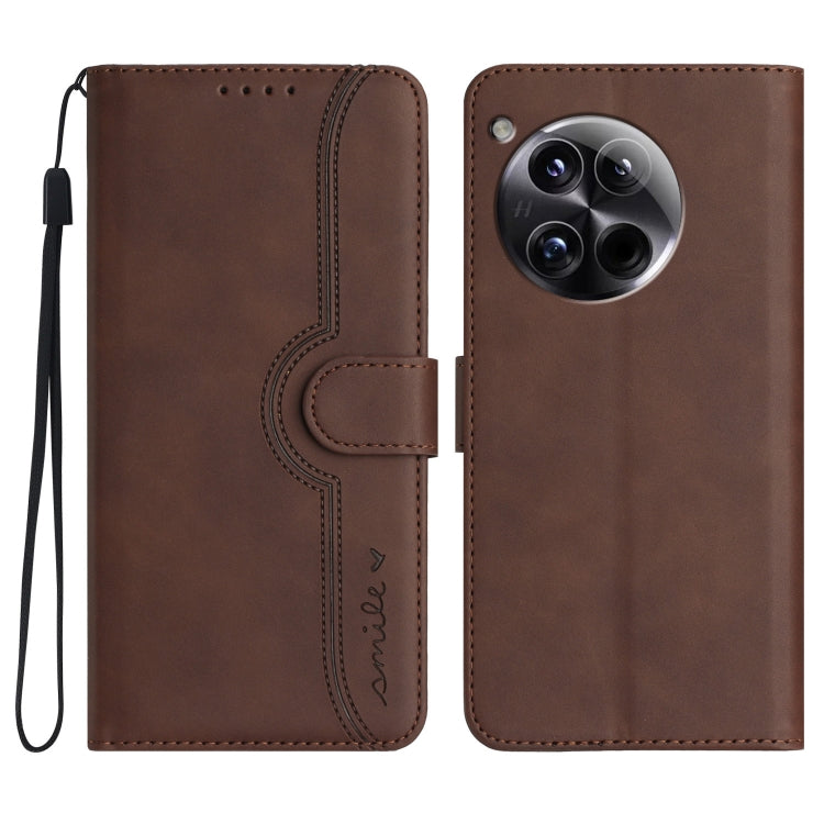 Heart Pattern Skin Feel Leather Phone Case, For OnePlus Ace 5 / 13R Global, For OnePlus 12, For OnePlus Ace 2V, For OnePlus Nord 2 5G
