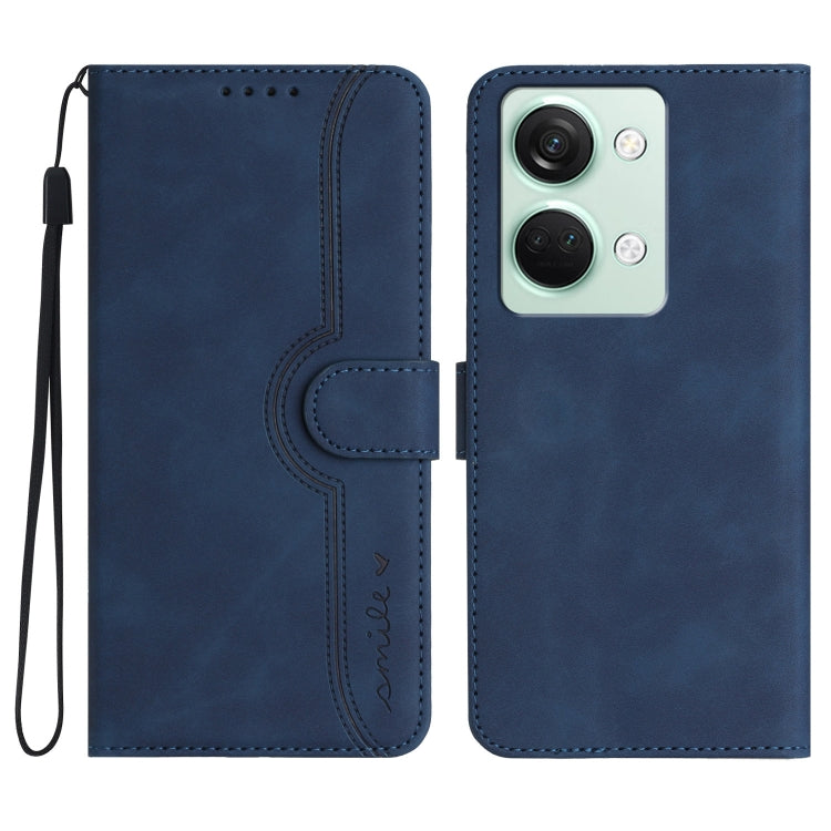 Heart Pattern Skin Feel Leather Phone Case, For OnePlus Ace 5 / 13R Global, For OnePlus 12, For OnePlus Ace 2V, For OnePlus Nord 2 5G