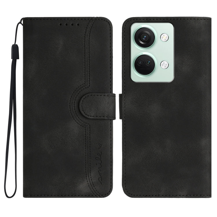 Heart Pattern Skin Feel Leather Phone Case, For OnePlus Ace 5 / 13R Global, For OnePlus 12, For OnePlus Ace 2V, For OnePlus Nord 2 5G
