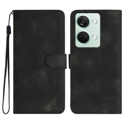 Heart Pattern Skin Feel Leather Phone Case, For OnePlus Ace 5 / 13R Global, For OnePlus 12, For OnePlus Ace 2V, For OnePlus Nord 2 5G