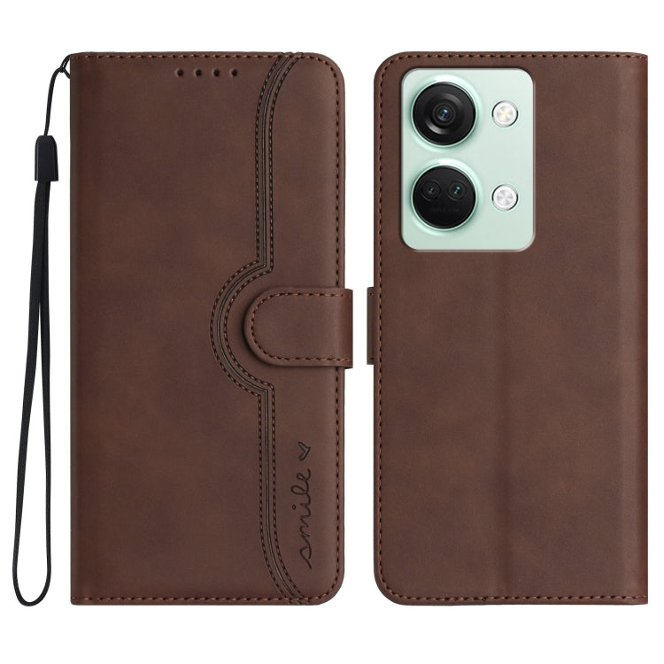 Heart Pattern Skin Feel Leather Phone Case, For OnePlus Ace 5 / 13R Global, For OnePlus 12, For OnePlus Ace 2V, For OnePlus Nord 2 5G
