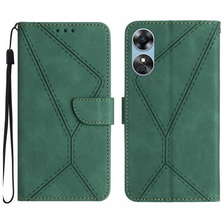 Stitching Embossed Leather Phone Case, For OPPO A17 / A17K, For OPPO A54 4G / A16, For OPPO A54 5G / A74 5G, For OPPO A55s JP