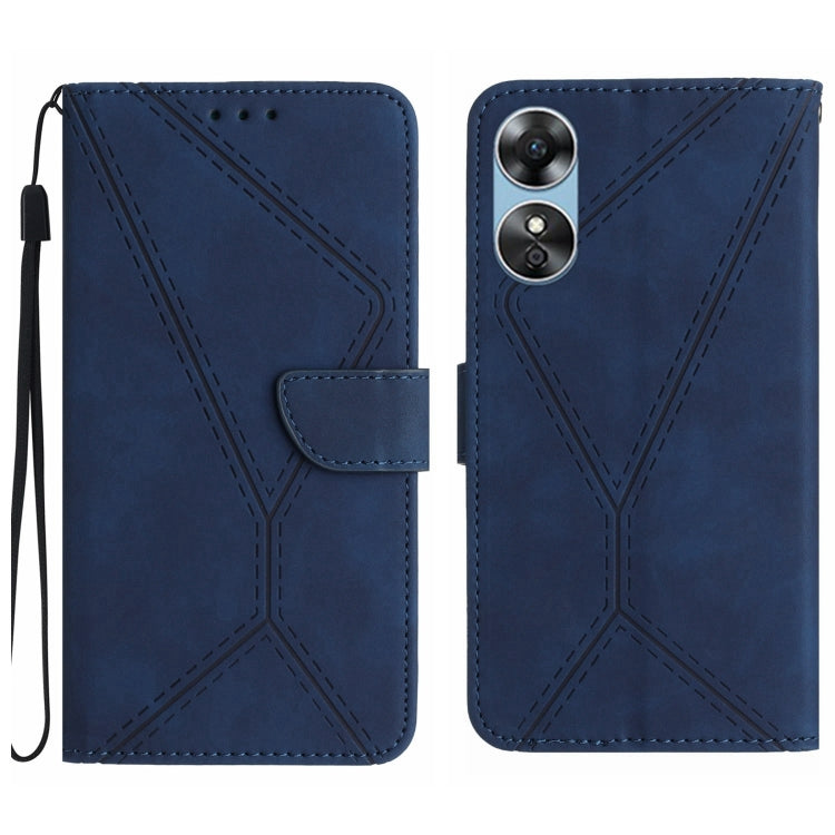 Stitching Embossed Leather Phone Case, For OPPO A17 / A17K, For OPPO A54 4G / A16, For OPPO A54 5G / A74 5G, For OPPO A55s JP
