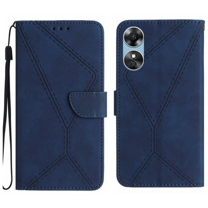 Stitching Embossed Leather Phone Case, For OPPO A17 / A17K, For OPPO A54 4G / A16, For OPPO A54 5G / A74 5G, For OPPO A55s JP