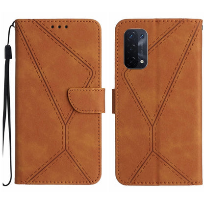 Stitching Embossed Leather Phone Case, For OPPO A17 / A17K, For OPPO A54 4G / A16, For OPPO A54 5G / A74 5G, For OPPO A55s JP