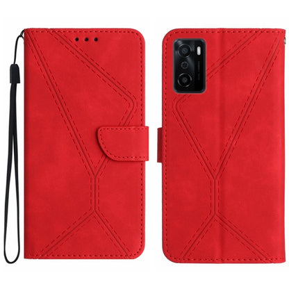 Stitching Embossed Leather Phone Case, For OPPO A17 / A17K, For OPPO A54 4G / A16, For OPPO A54 5G / A74 5G, For OPPO A55s JP