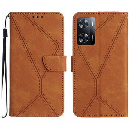 Stitching Embossed Leather Phone Case, For OPPO A57 4G / A77 4G, For OPPO A78 5G, For OPPO Reno7 A JP, For OPPO Reno8 4G / Reno7 4G