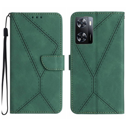 Stitching Embossed Leather Phone Case, For OPPO A57 4G / A77 4G, For OPPO A78 5G, For OPPO Reno7 A JP, For OPPO Reno8 4G / Reno7 4G
