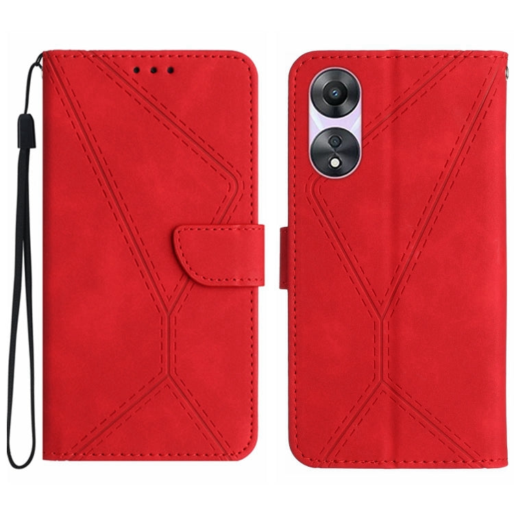 Stitching Embossed Leather Phone Case, For OPPO A57 4G / A77 4G, For OPPO A78 5G, For OPPO Reno7 A JP, For OPPO Reno8 4G / Reno7 4G