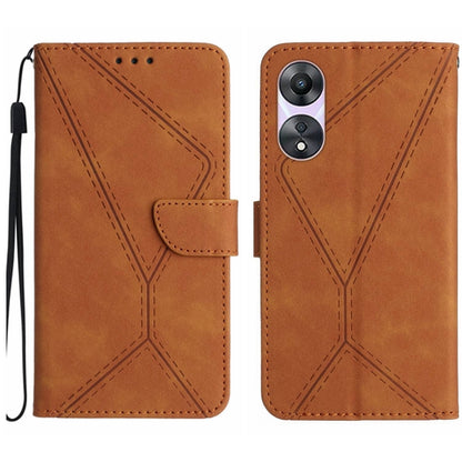 Stitching Embossed Leather Phone Case, For OPPO A57 4G / A77 4G, For OPPO A78 5G, For OPPO Reno7 A JP, For OPPO Reno8 4G / Reno7 4G