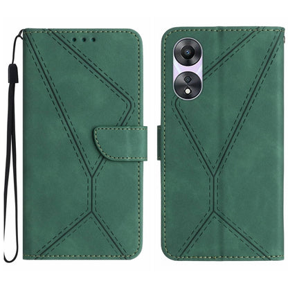 Stitching Embossed Leather Phone Case, For OPPO A57 4G / A77 4G, For OPPO A78 5G, For OPPO Reno7 A JP, For OPPO Reno8 4G / Reno7 4G