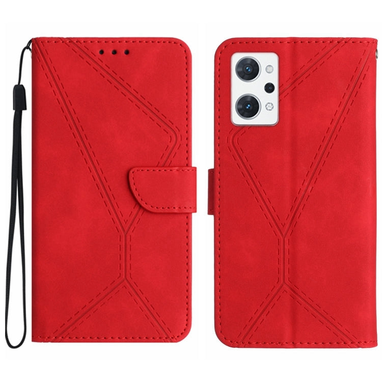 Stitching Embossed Leather Phone Case, For OPPO A57 4G / A77 4G, For OPPO A78 5G, For OPPO Reno7 A JP, For OPPO Reno8 4G / Reno7 4G