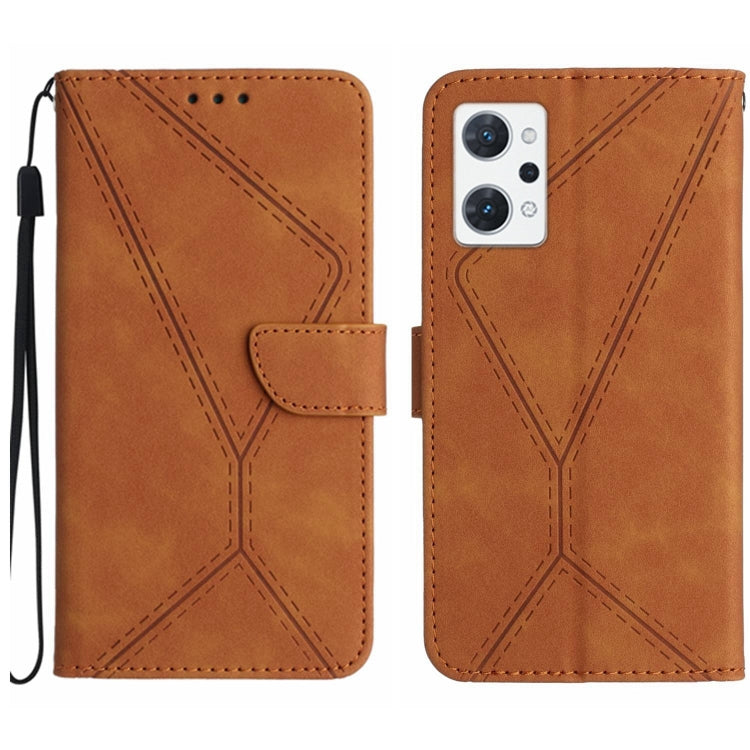 Stitching Embossed Leather Phone Case, For OPPO A57 4G / A77 4G, For OPPO A78 5G, For OPPO Reno7 A JP, For OPPO Reno8 4G / Reno7 4G