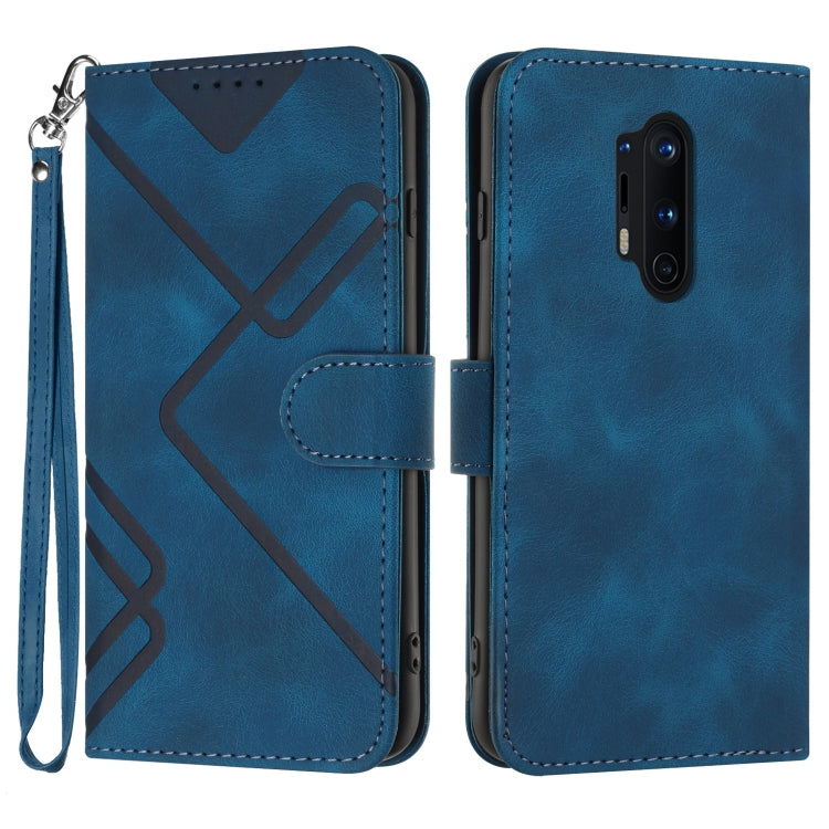 Line Pattern Skin Feel Leather Phone Case, For OnePlus Nord 2 5G, For OnePlus 9 Pro, For OnePlus 9, For OnePlus 8 Pro