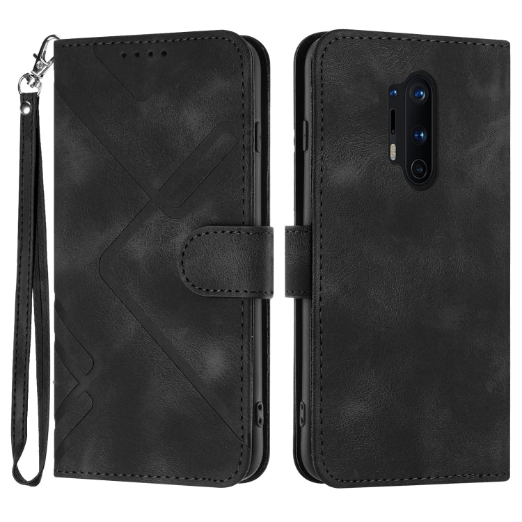 Line Pattern Skin Feel Leather Phone Case, For OnePlus Nord 2 5G, For OnePlus 9 Pro, For OnePlus 9, For OnePlus 8 Pro