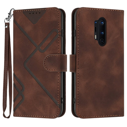 Line Pattern Skin Feel Leather Phone Case, For OnePlus Nord 2 5G, For OnePlus 9 Pro, For OnePlus 9, For OnePlus 8 Pro