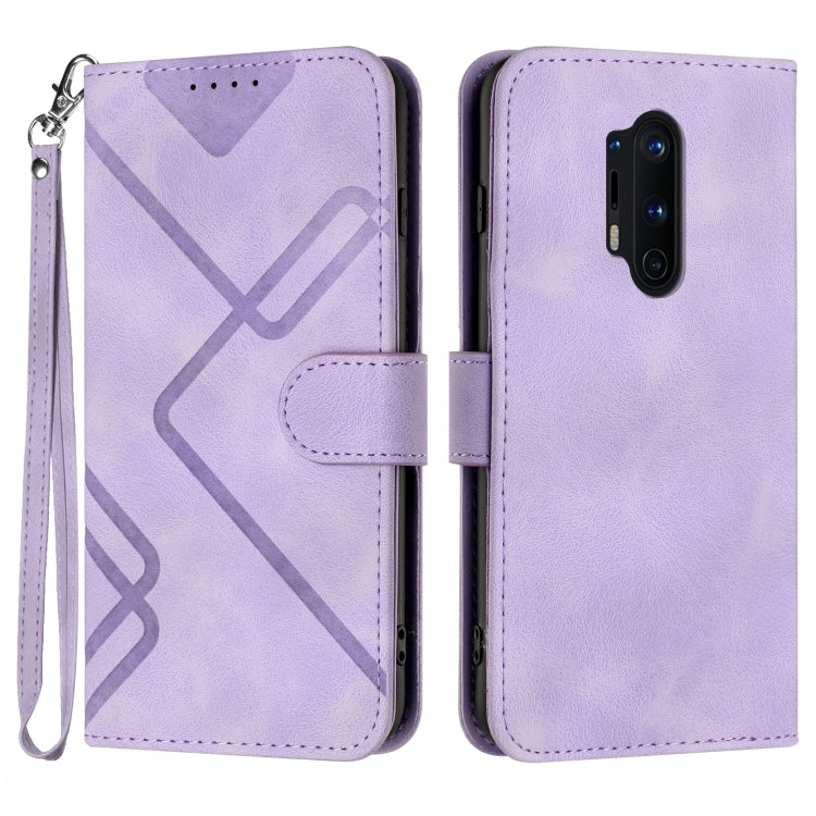 Line Pattern Skin Feel Leather Phone Case, For OnePlus Nord 2 5G, For OnePlus 9 Pro, For OnePlus 9, For OnePlus 8 Pro