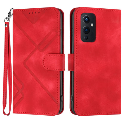 Line Pattern Skin Feel Leather Phone Case, For OnePlus Nord 2 5G, For OnePlus 9 Pro, For OnePlus 9, For OnePlus 8 Pro