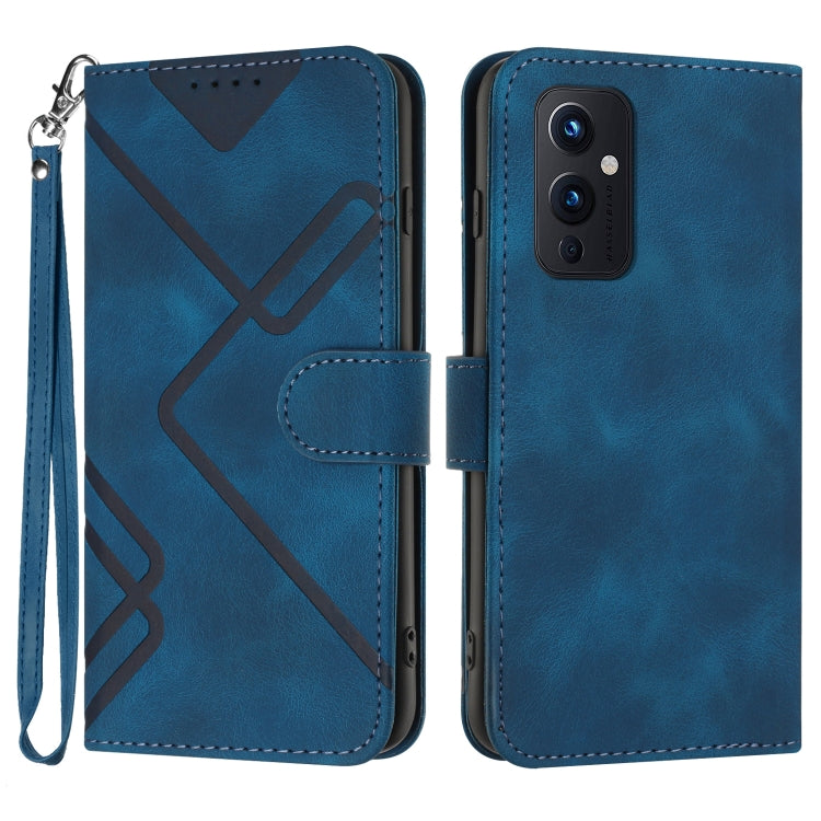 Line Pattern Skin Feel Leather Phone Case, For OnePlus Nord 2 5G, For OnePlus 9 Pro, For OnePlus 9, For OnePlus 8 Pro