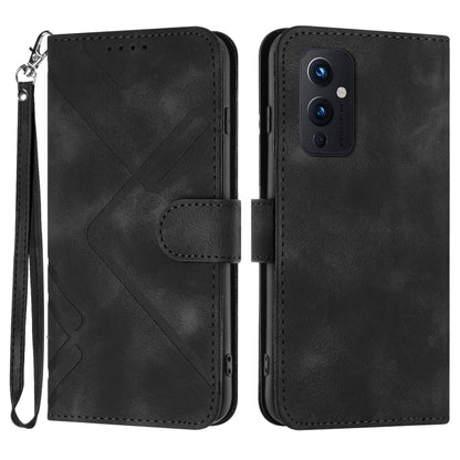 Line Pattern Skin Feel Leather Phone Case, For OnePlus Nord 2 5G, For OnePlus 9 Pro, For OnePlus 9, For OnePlus 8 Pro