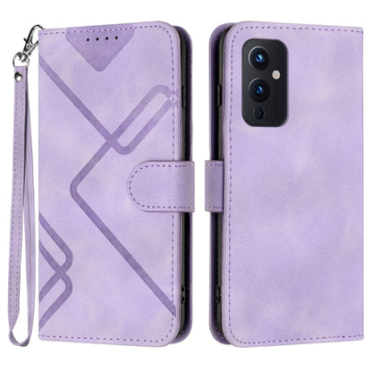 Line Pattern Skin Feel Leather Phone Case, For OnePlus Nord 2 5G, For OnePlus 9 Pro, For OnePlus 9, For OnePlus 8 Pro