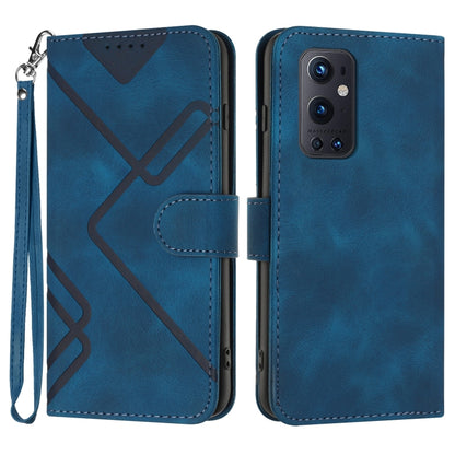 Line Pattern Skin Feel Leather Phone Case, For OnePlus Nord 2 5G, For OnePlus 9 Pro, For OnePlus 9, For OnePlus 8 Pro