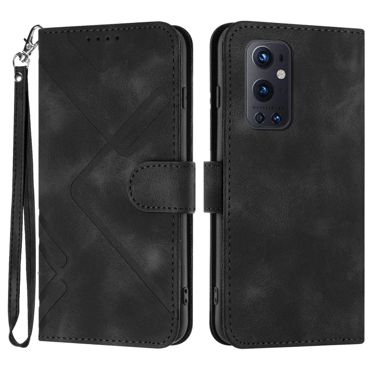 Line Pattern Skin Feel Leather Phone Case, For OnePlus Nord 2 5G, For OnePlus 9 Pro, For OnePlus 9, For OnePlus 8 Pro