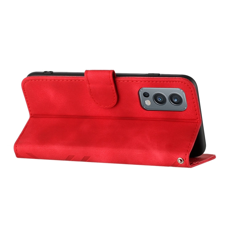 Line Pattern Skin Feel Leather Phone Case, For OnePlus Nord 2 5G, For OnePlus 9 Pro, For OnePlus 9, For OnePlus 8 Pro