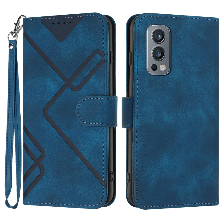 Line Pattern Skin Feel Leather Phone Case, For OnePlus Nord 2 5G, For OnePlus 9 Pro, For OnePlus 9, For OnePlus 8 Pro