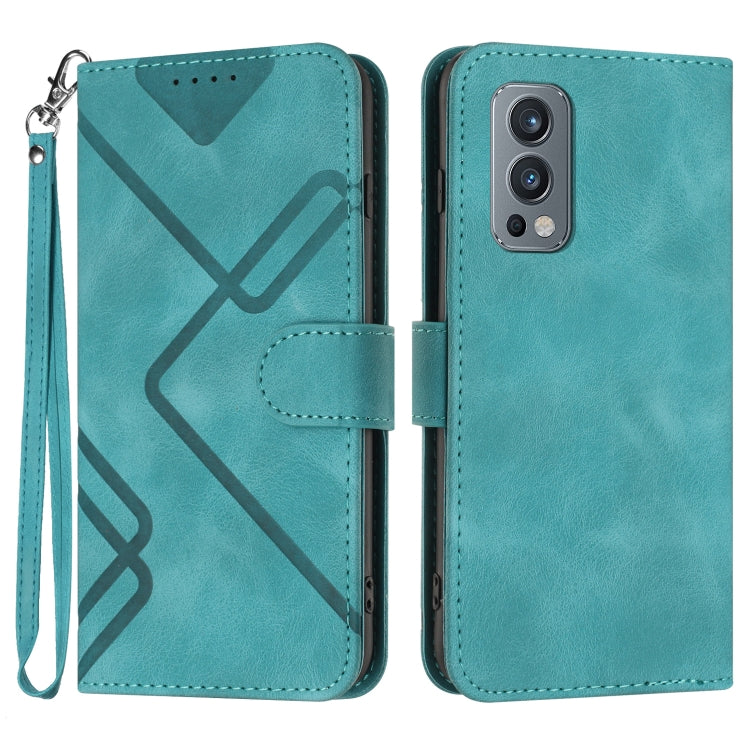 Line Pattern Skin Feel Leather Phone Case, For OnePlus Nord 2 5G, For OnePlus 9 Pro, For OnePlus 9, For OnePlus 8 Pro
