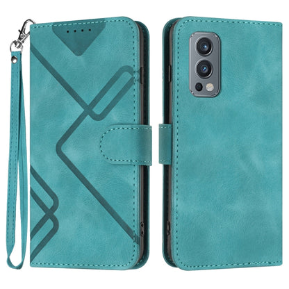 Line Pattern Skin Feel Leather Phone Case, For OnePlus Nord 2 5G, For OnePlus 9 Pro, For OnePlus 9, For OnePlus 8 Pro