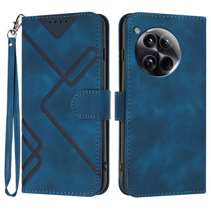 Line Pattern Skin Feel Leather Phone Case, For OnePlus Ace 5 / 13R Global, For OnePlus 12, For OnePlus Ace 2V, For OnePlus 11