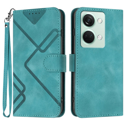 Line Pattern Skin Feel Leather Phone Case, For OnePlus Ace 5 / 13R Global, For OnePlus 12, For OnePlus Ace 2V, For OnePlus 11