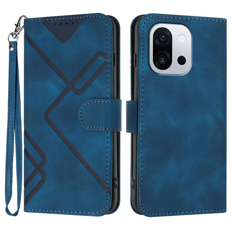 Line Pattern Skin Feel Leather Phone Case, For OnePlus Turbo 6 / 6V, For OnePlus Ace 6, For OnePlus 15, For OnePlus 13T