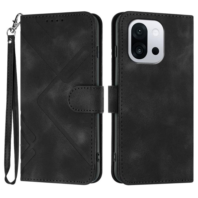 Line Pattern Skin Feel Leather Phone Case, For OnePlus Turbo 6 / 6V, For OnePlus Ace 6, For OnePlus 15, For OnePlus 13T