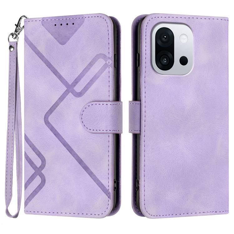 Line Pattern Skin Feel Leather Phone Case, For OnePlus Turbo 6 / 6V, For OnePlus Ace 6, For OnePlus 15, For OnePlus 13T