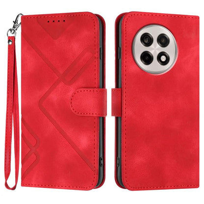 Line Pattern Skin Feel Leather Phone Case, For OnePlus Ace 5 / 13R Global, For OnePlus 12, For OnePlus Ace 2V, For OnePlus 11