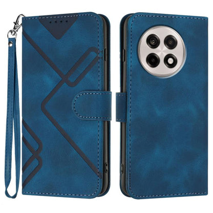 Line Pattern Skin Feel Leather Phone Case, For OnePlus Ace 5 / 13R Global, For OnePlus 12, For OnePlus Ace 2V, For OnePlus 11