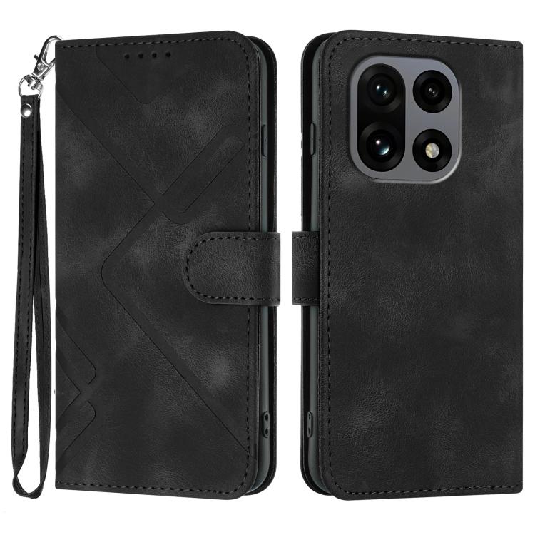 Line Pattern Skin Feel Leather Phone Case, For OnePlus Turbo 6 / 6V, For OnePlus Ace 6, For OnePlus 15, For OnePlus 13T