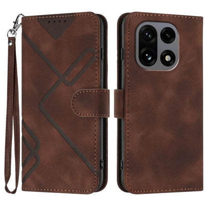 Line Pattern Skin Feel Leather Phone Case, For OnePlus Turbo 6 / 6V, For OnePlus Ace 6, For OnePlus 15, For OnePlus 13T