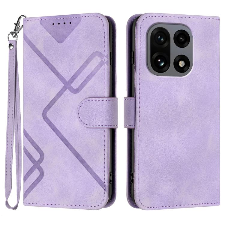 Line Pattern Skin Feel Leather Phone Case, For OnePlus Turbo 6 / 6V, For OnePlus Ace 6, For OnePlus 15, For OnePlus 13T