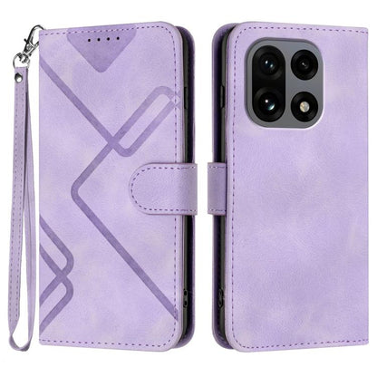 Line Pattern Skin Feel Leather Phone Case, For OnePlus Turbo 6 / 6V, For OnePlus Ace 6, For OnePlus 15, For OnePlus 13T
