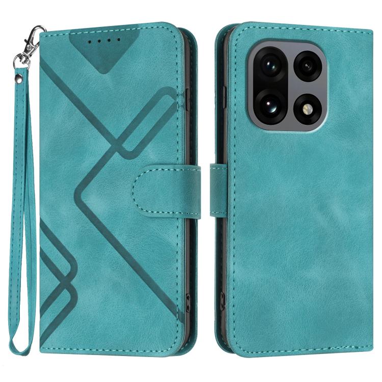 Line Pattern Skin Feel Leather Phone Case, For OnePlus Turbo 6 / 6V, For OnePlus Ace 6, For OnePlus 15, For OnePlus 13T