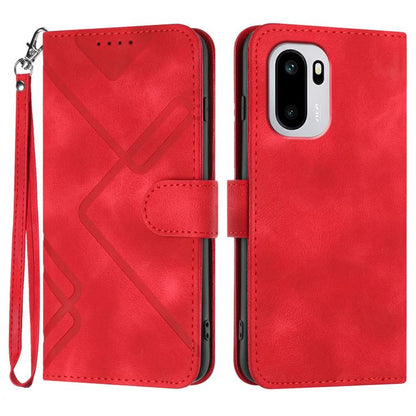 Line Pattern Skin Feel Leather Phone Case, For OnePlus Turbo 6 / 6V, For OnePlus Ace 6, For OnePlus 15, For OnePlus 13T
