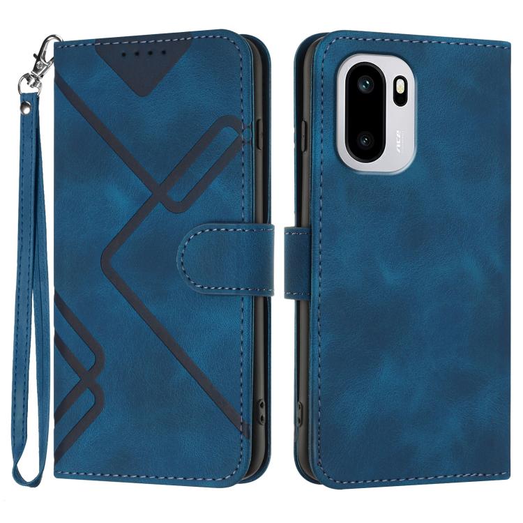 Line Pattern Skin Feel Leather Phone Case, For OnePlus Turbo 6 / 6V, For OnePlus Ace 6, For OnePlus 15, For OnePlus 13T